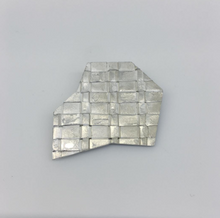 Load image into Gallery viewer, Monica Berdin Brooch - Woven Flat in Silver
