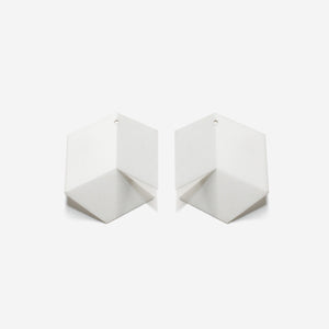 Design + Conquer Infinite Stud Earrings in White