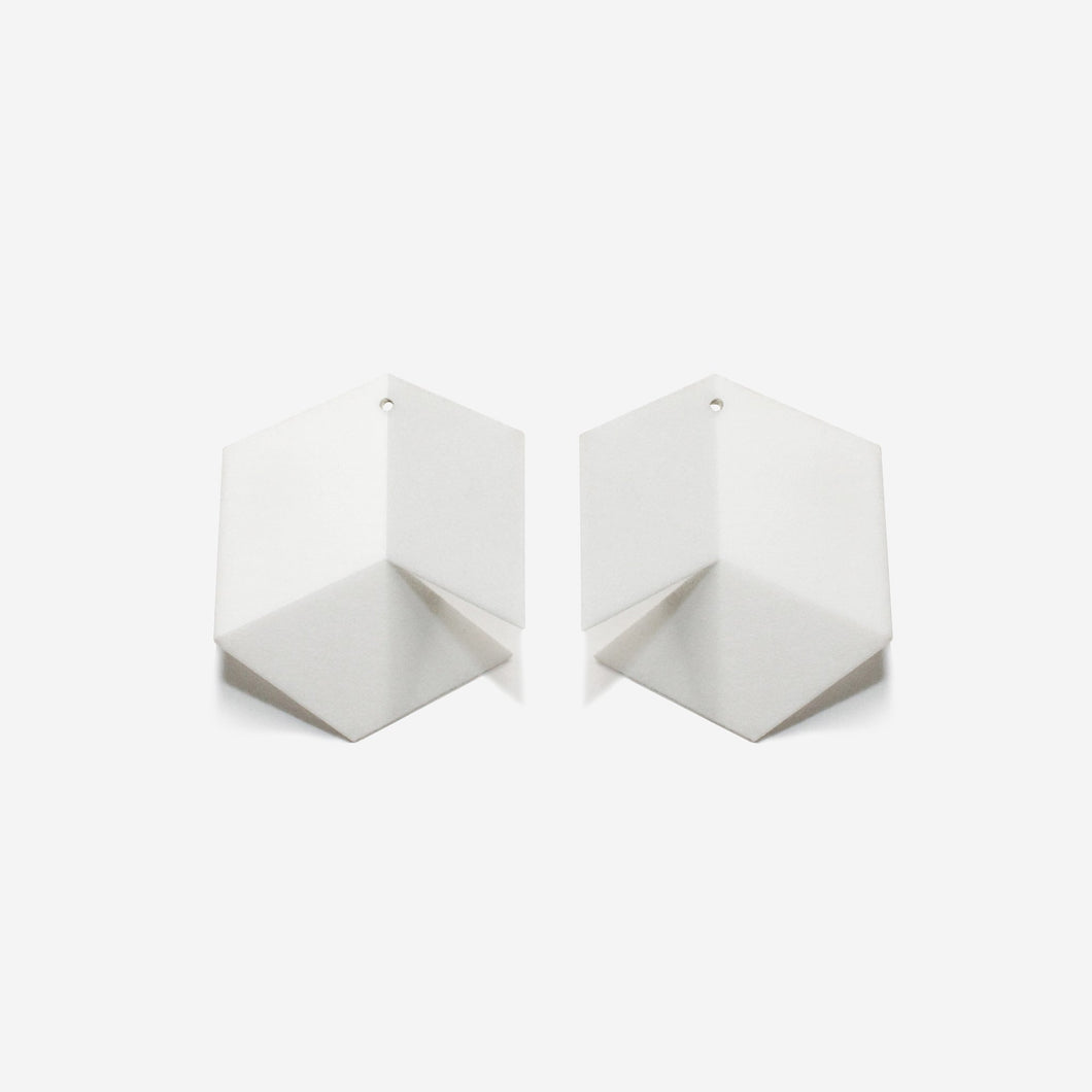 Design + Conquer Infinite Stud Earrings in White