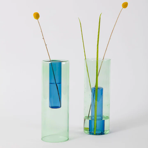 Block Design - Reversible Glass Vase